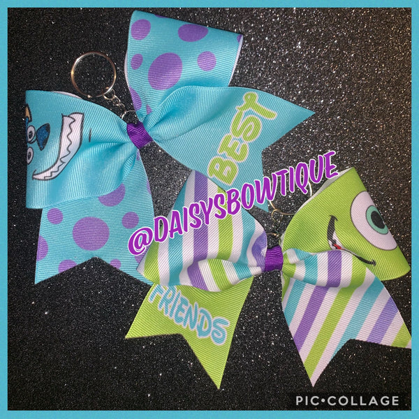 Mike and Sully keychain bows – DAISYS BOWTIQUE